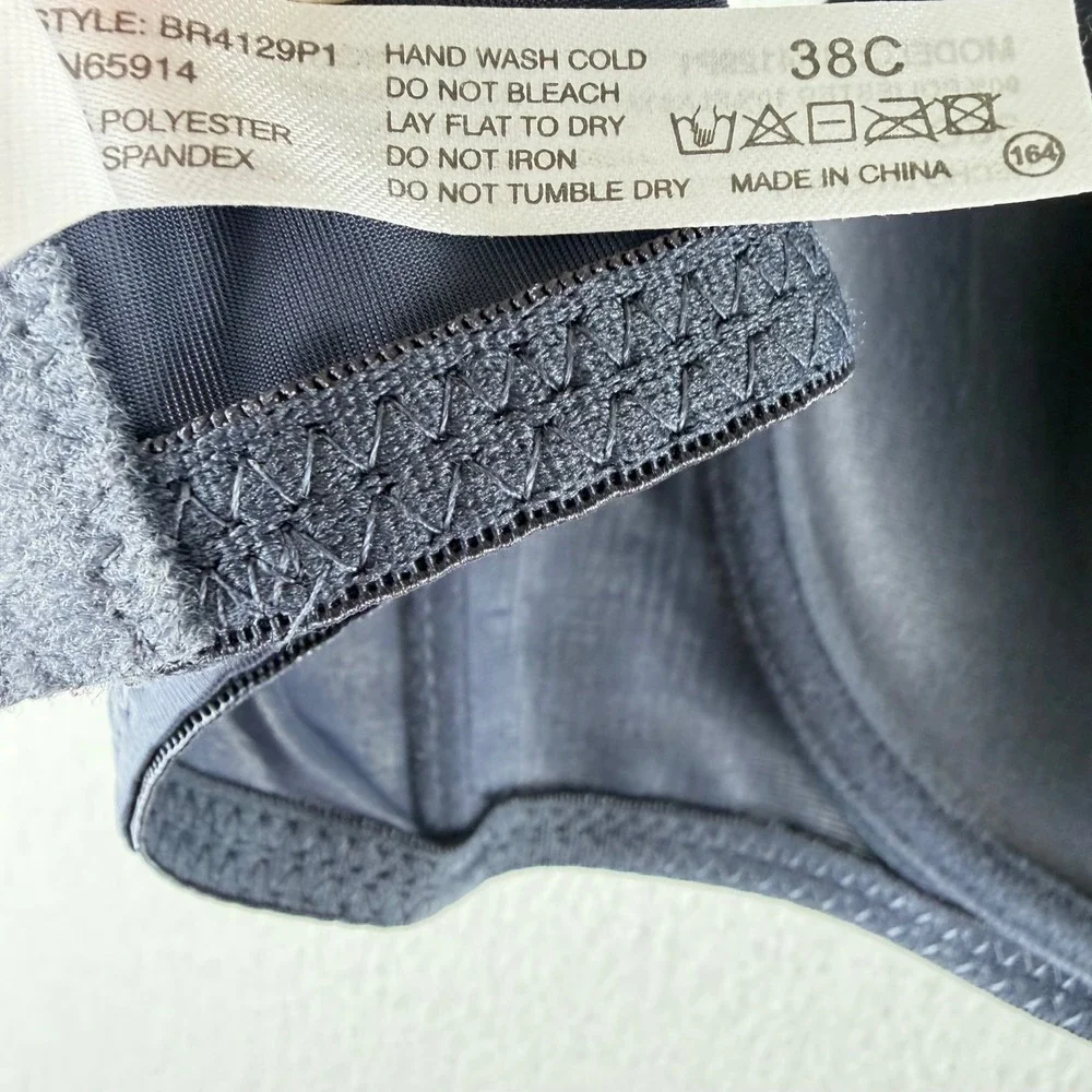 NWT Sofra Intimates Blue‎ Gray Padded Underwire T-Shirt Bra 38C BR4129P1